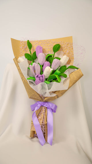 Purple Glow - Tulips | Medium Kraft Paper Bouquet