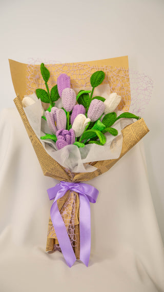 Purple Glow - Tulips | Medium Kraft Paper Bouquet