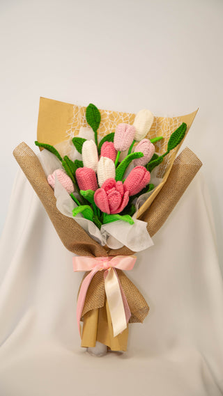 Pink Shade Tulips | Medium Kraft Paper Bouquet