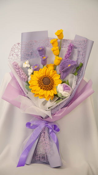 Purple Sunshine | Crochet Bouquet