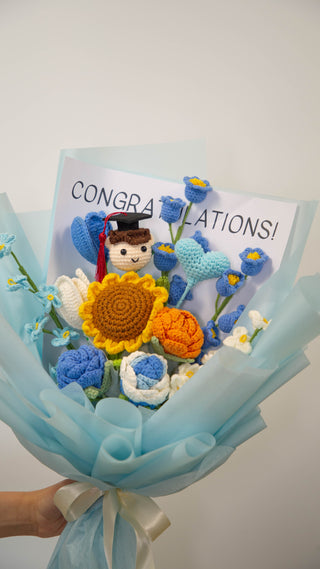 Graduation Boy - Blue Bouquet