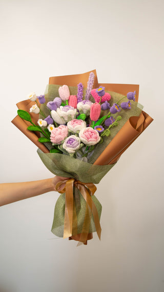 Large Purple & Pink Rose Bouquet