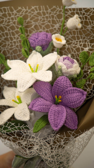 Purple and White Lily