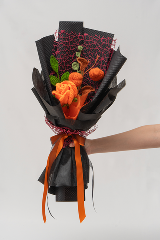 Halloween Rose and Pumpkin